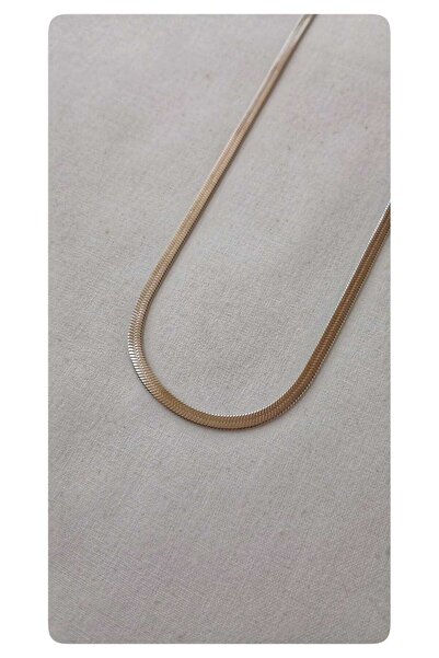 TrendimAksesuar Silver Color Stainless Steel Italian Chain Necklace