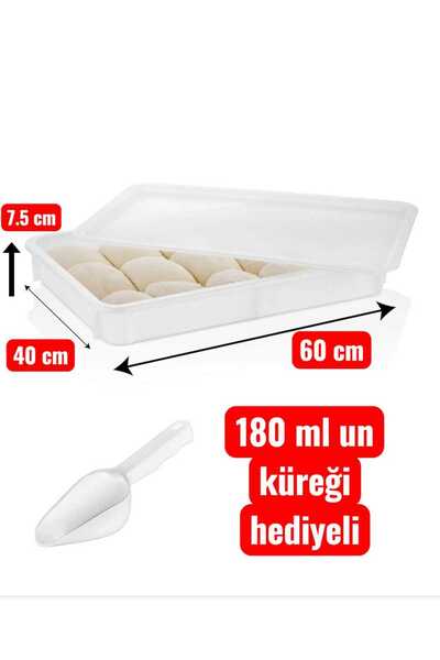 FeyzaDesign Kapaklı Hamur Teknesi 600x400x75 mm, Pasasıyla Mükemmel Saklama Ç...