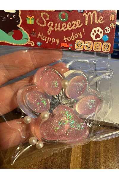 labubu sepeti Pembe Renk Kedi Patisi sukuşi simli şeffaf pembe