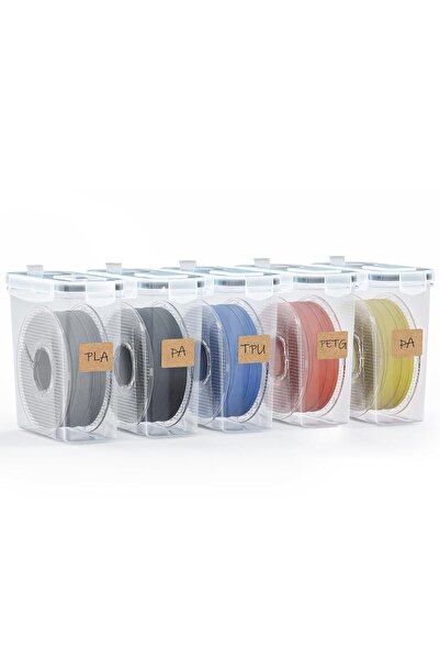 Makers Lab Filament Saklama Kutusu Vakumlu – Nem Önleyici Dry Box – 5 kutu 1 ...
