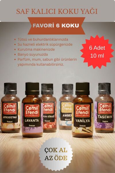 Cemilefendi 6 Adet Favori Tütsü Buhurdanlık Difüzör Oda Kokusu Yağı Parfüm Es...