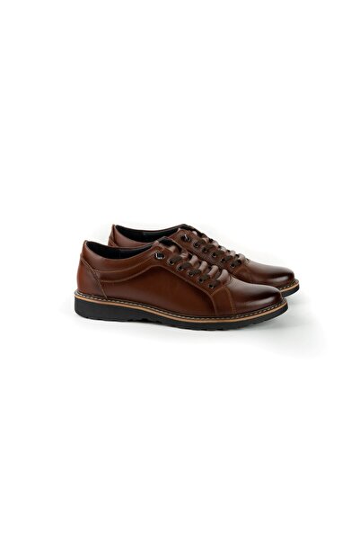 Proprie Brown Casual Leather Shoes with Laces for Men – 1005