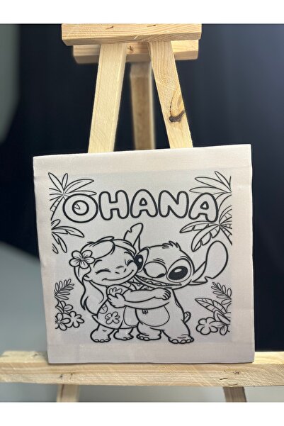 obelleatelier Stitch 20x20 Tuval Boyama Seti – 6 Renk Boya ve Fırça Dahil