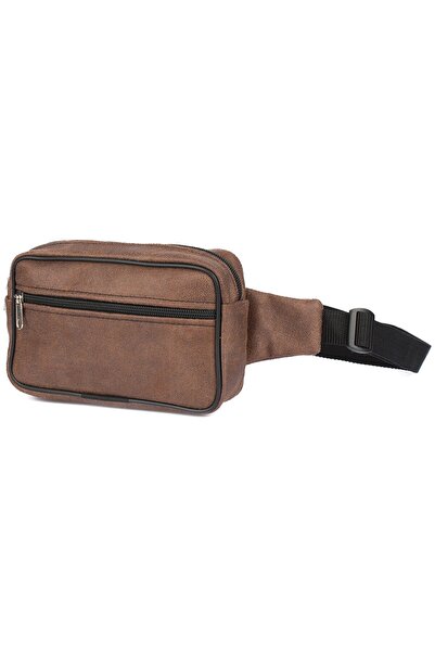 Other Men's waist bag, adjustable, -nubuck leather, elegant