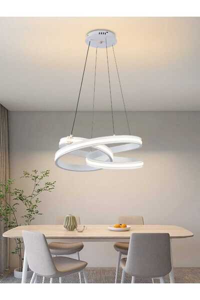 best power Spiral LED Chandelier 9974 Ceiling Light Fixture with Three Lighti...