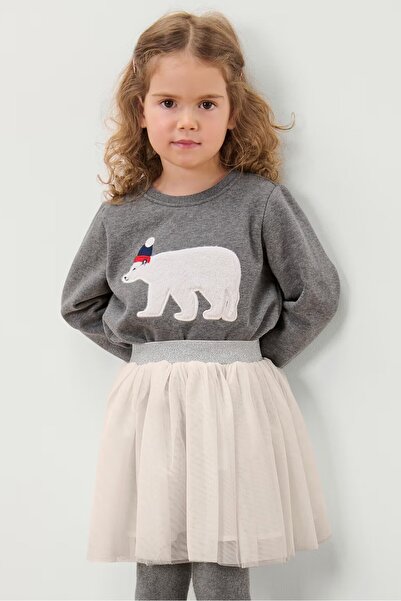 Tchibo Kids Girl Mesh Tutu Skirt, Beige