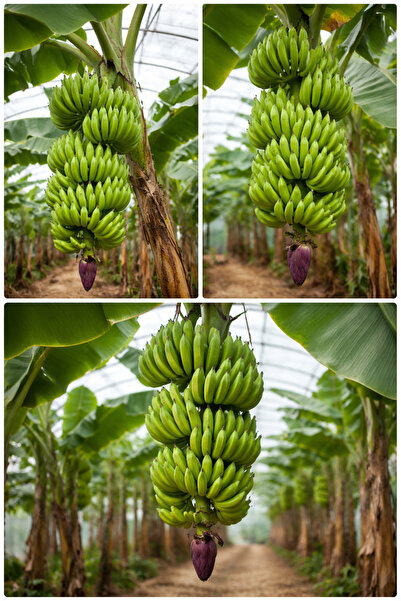 EvimDoğa Taze Yeşil Muz Paketi – 9 kg, Dalından Toplanmış