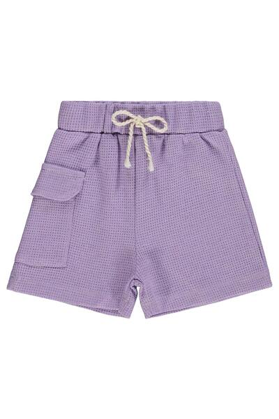 Civil Baby Kız Bebek Düz Cepli 6-18 Ay Şort - Lila 18-24 Ay