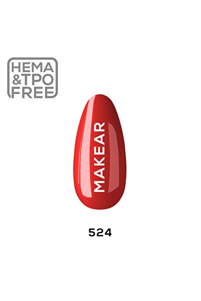 Makear 524 UV Red Semi‑Permanent Gel Nail Polish 8m