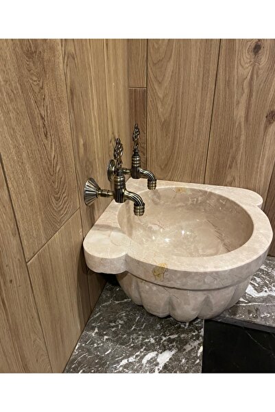 Dkmar BEJ MERMER KAVUN DİLİMLİ KÖŞE KURNA