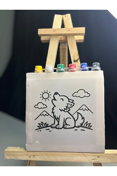 obelleatelier Kurt Figür 20x20 Tuval Boyama Seti – 6 Renk Boya ve Fırça Dahil