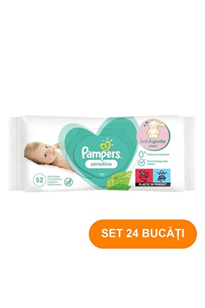 Sleepy SET 24 BUCĂȚI - Șervețele umede Pampers Baby Sensitive, pachet de 52