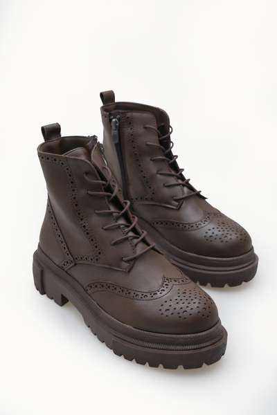 Riccon Women's Boots 00123010 Brown Leather