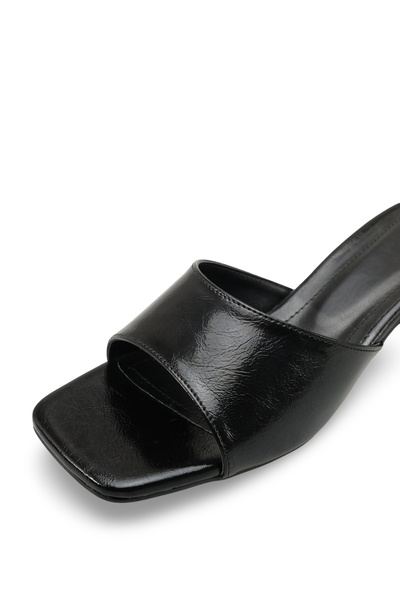 Riccon Ženske štikle Papuče 0012203 crne rustične