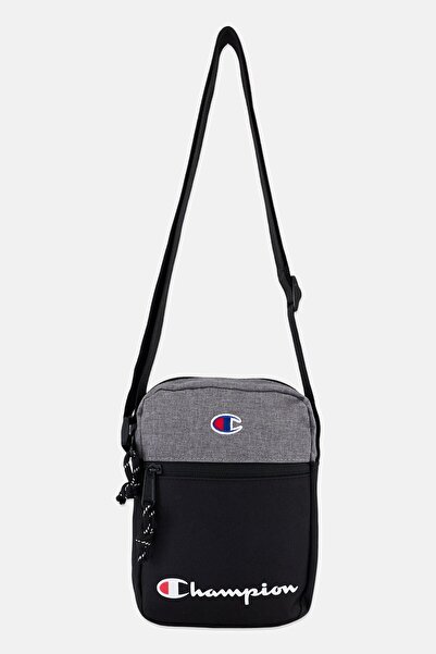 Champion Men Brand Logo Crossbody Bag 16 L x 21 H x 5 W cm, Black/Grey