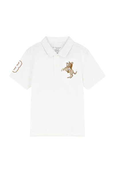 Giordano Kid's Cotton Polo with Napoleon Embroidery