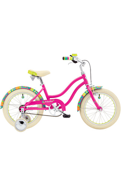 Electra دراجة أطفال وردية اللون بنقشة زنبق الماء، مقاس 16 بوصة