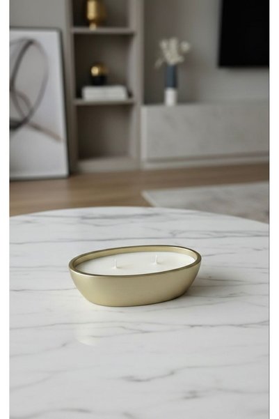 BalibeeCandle Balibeecandlehandmade oval gold kasede dekoratif mum luxry gold...