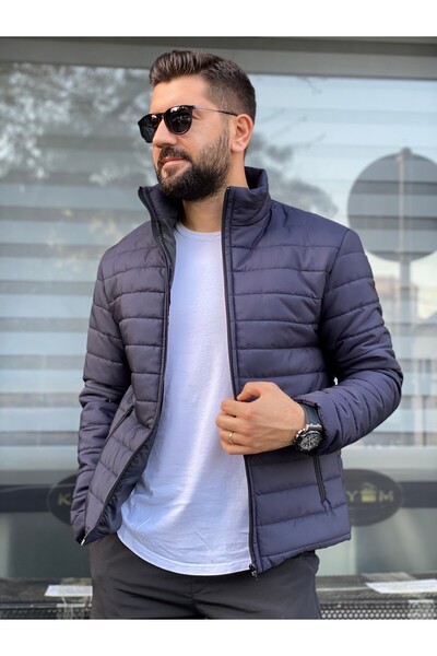 MEYASU Men's Regular Fit Puffy Lined Coat Jacket