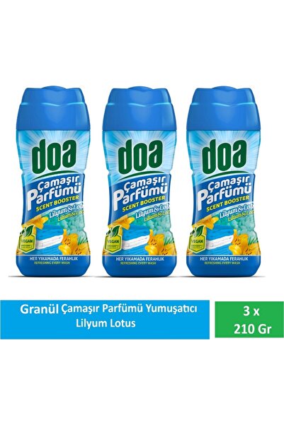 Doa Granül Çamaşır Parfümü Lilyum & Lotus 3 x 210 gr – Kalıcı Koku