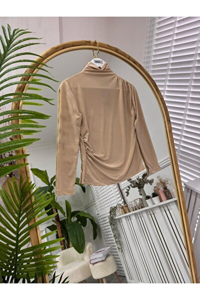 onix Lisa Draped Blouse Beige