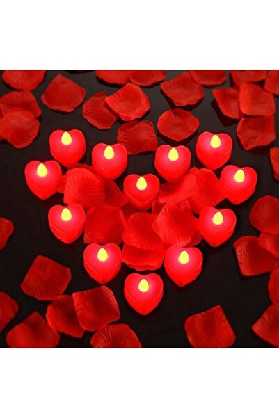 GoldPrestij 12 Adet Kalpli Led Mum Tealight Mum Kırmızı Işık Pilli Piller Dahil