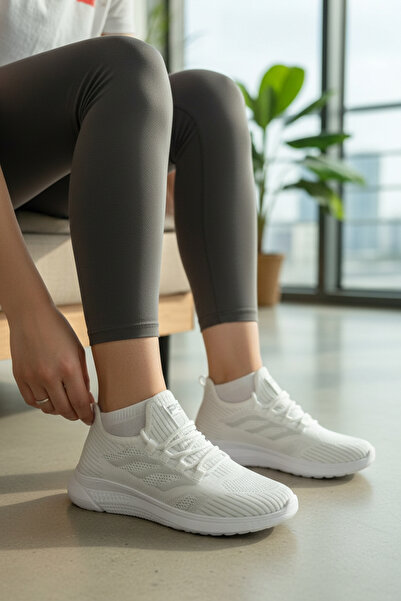 enoch حذاء جري خفيف الوزن للسيدات، حذاء رياضي شبكي منسوج يسمح بالتهوية