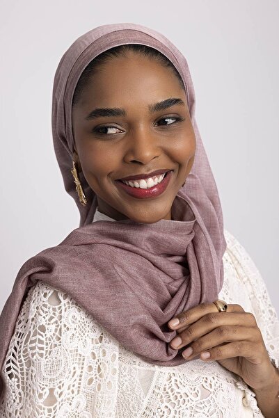 Ayshara Aura Monogram Patterned Double-Sided Shawl - Rose Pink