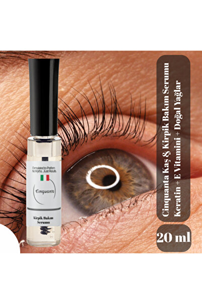 Cinquanta Kaş & Kirpik Bakım Serumu – Keratin + E Vitamini + Doğal Yağlar 20 ml