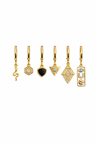 Okko Store Multi-Charm 6-Piece Earrings