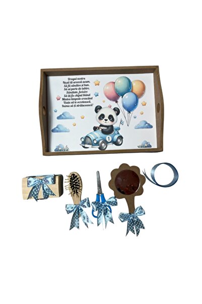 Your Baby Store Set tavita pentru taiere mot la baietei – blue - ursulet in m...