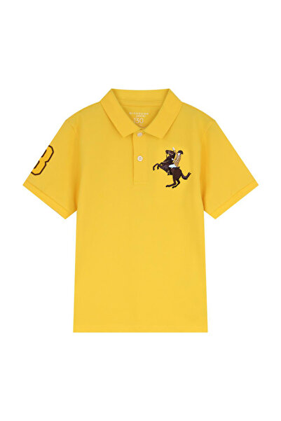 Giordano Kid's Cotton Polo with Napoleon Embroidery