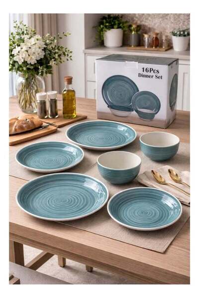 AZOZ MERCHLY 16-Piece Ceramic Dinner Set