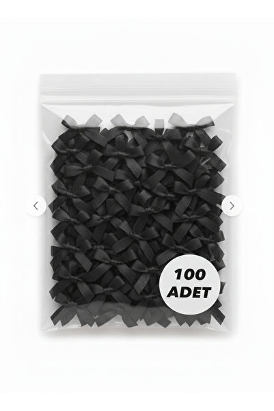 Black 100 Pieces Satin Bow Ribbon Package Gift, Christmas Bow Ornament