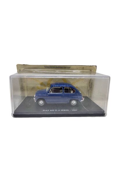 JPT Model Fiat 600D 1960 turnat sub presiune 1:24 Albastru