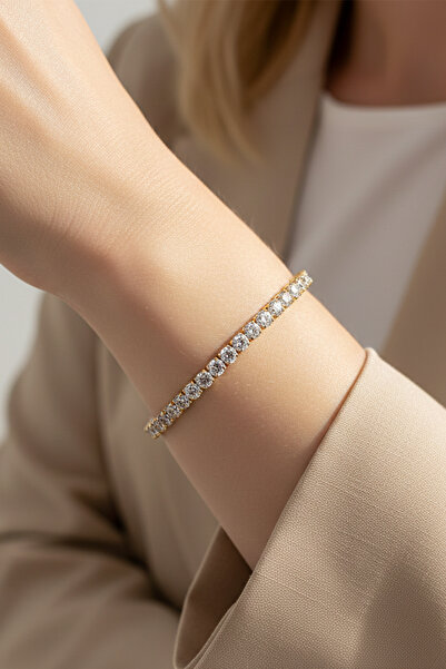 VAOOV Stone Waterway Gold Women's Steel Bracelet