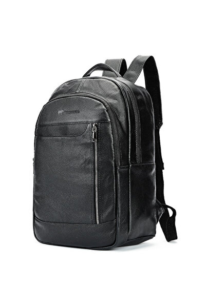 JERMYN'S Eastwood black genuine leather backpack