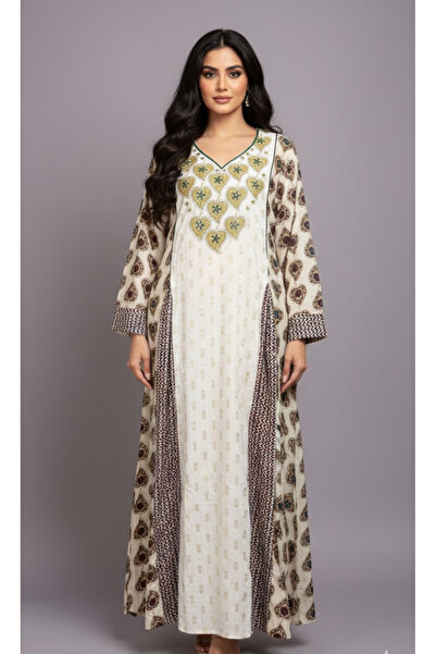 Moda Line Ramadan jalabiya with heart embroidery and Belt