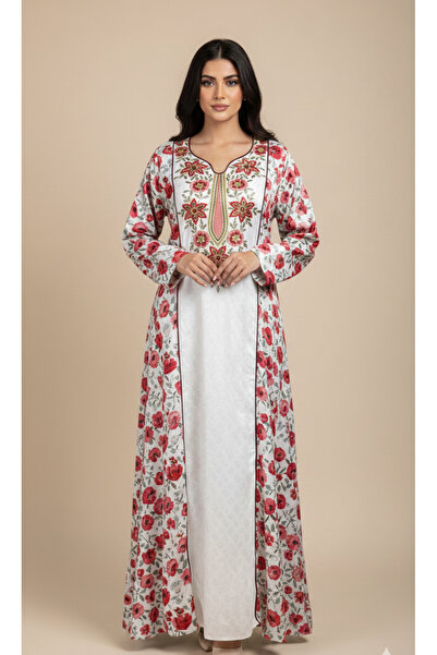 Moda Line "Mayas" jalabiya with rose embroidery and Belt