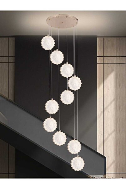 best power Modern LED Staircase Chandelier 6169-10