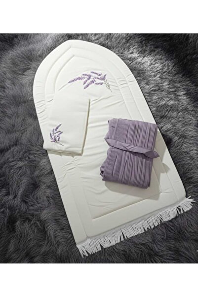 Generic طقم صلاة مطرّز ملكي مع ملاءة