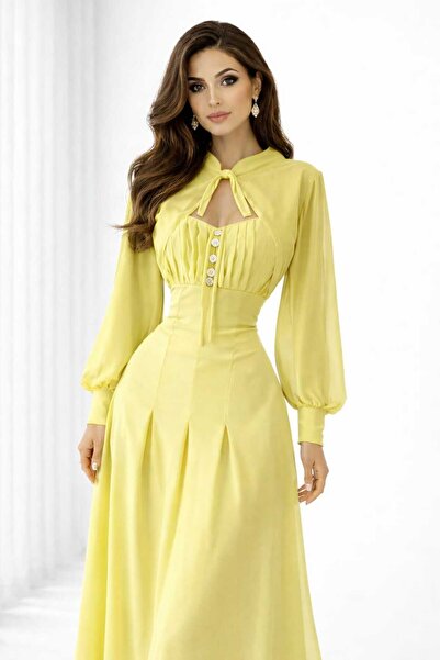 saher-alshrek Soft lemon dress