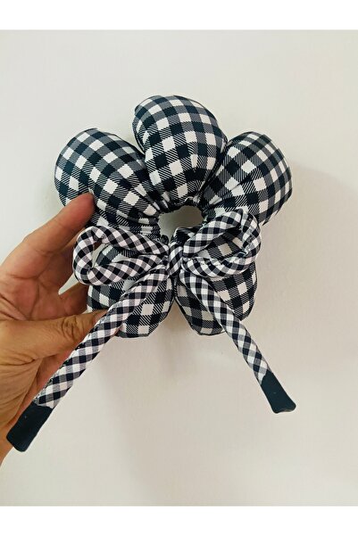 synshop Kawai Flower Puff Scrunchies pufoase cu flori, agrafe mari din cauciu...