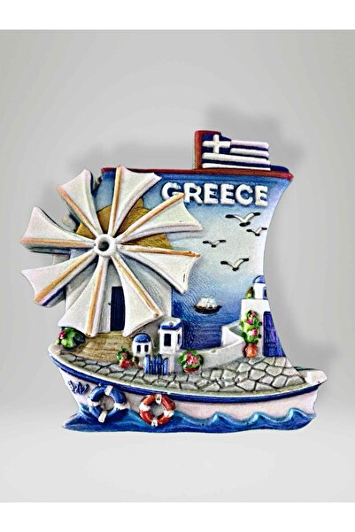 Mundy Greece (Yunanistan) Temalı Kabartmalı Polyester Magnet Buzdolabı Süsü –...