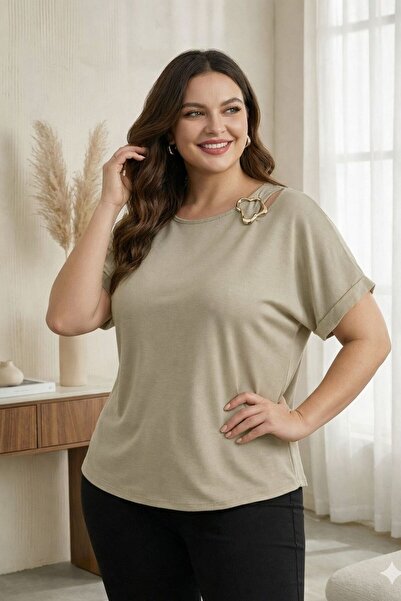 Vinola Plus Size Viscose Combed Fabric High Quality Comfortable Cut Bluz