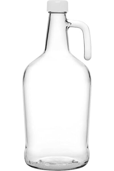 FeyzaDesign 3 Litre Kulplu Cam Galon Yağdanlık, Plastik Kapaklı, Sıvı Depolama