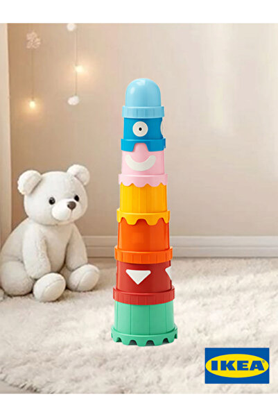 IKEA Baby Tower Toy – Colorful Take-It-Off Educational Intelligence Toy
