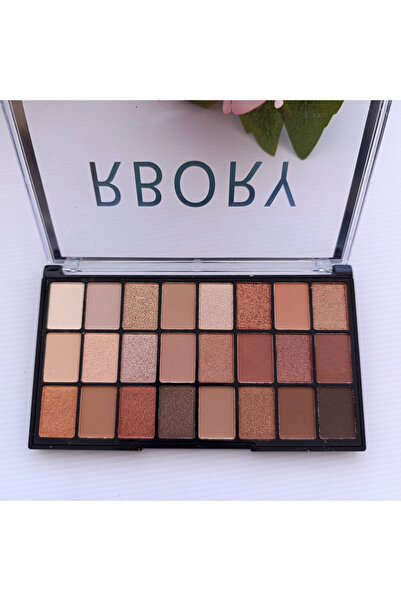 rbory 24 Color Makeup Palette – Matte and Pearlescent Eyeshadows in Nude & Br...