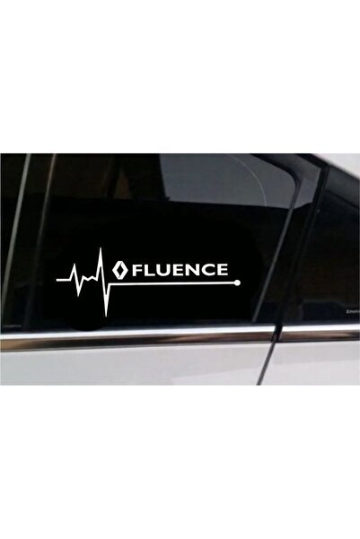 Genel Markalar Renault Fluence Nabız Sticker 2 Adet Beyaz Fluence Sticker