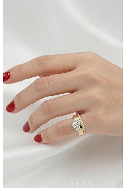 İris Jewelrys Çelik Meloni Gold Yüzük